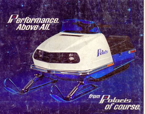 There is a small split in the bottom part of the spine. . 1974 polaris snowmobile models